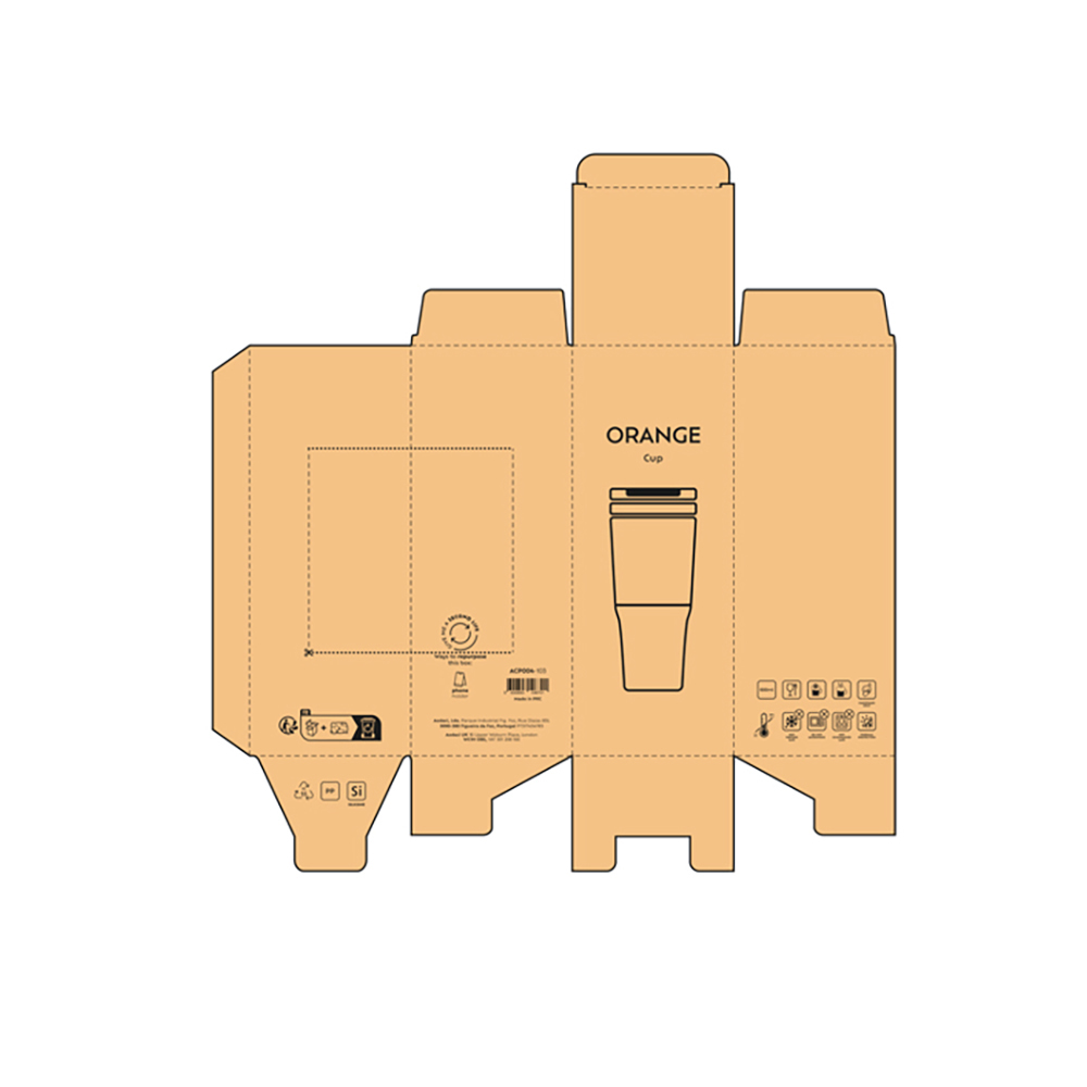 termokruus orange 600 ml with logo