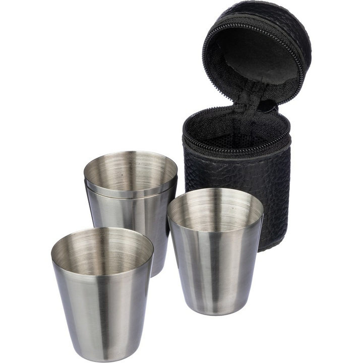 metal mug set case 4 pcs with logo