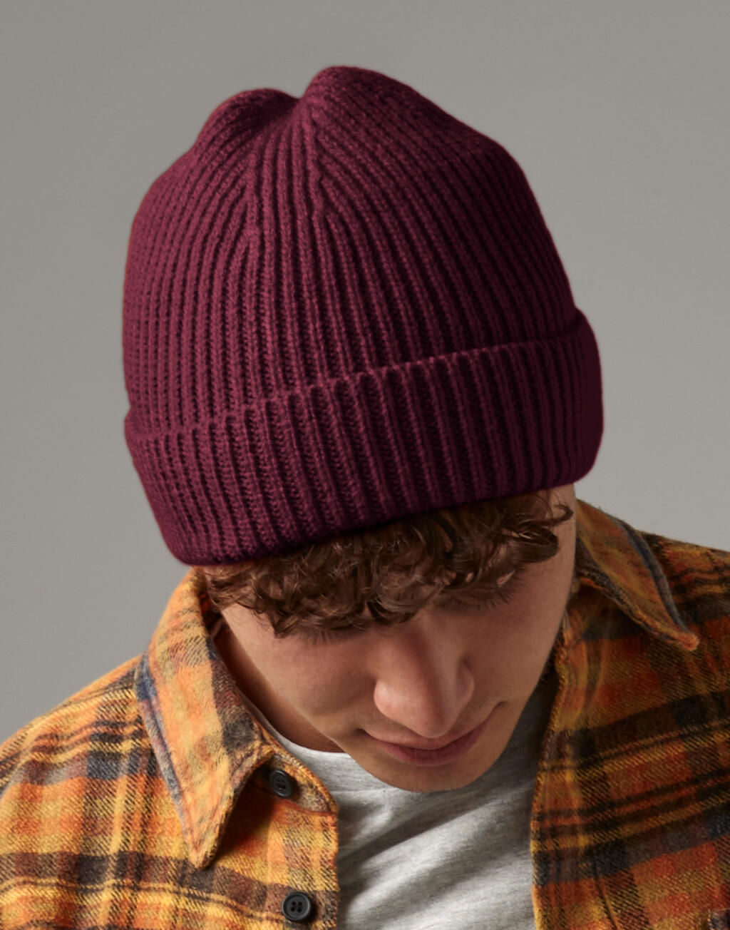 müts engineered knit ribbed with logo