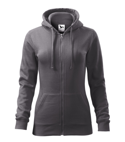 hoodie trendy zipper women's with logo