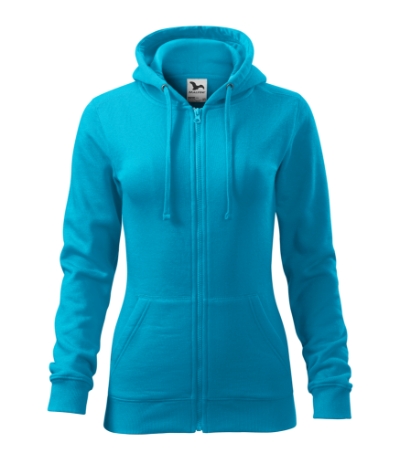 hoodie trendy zipper women's with logo