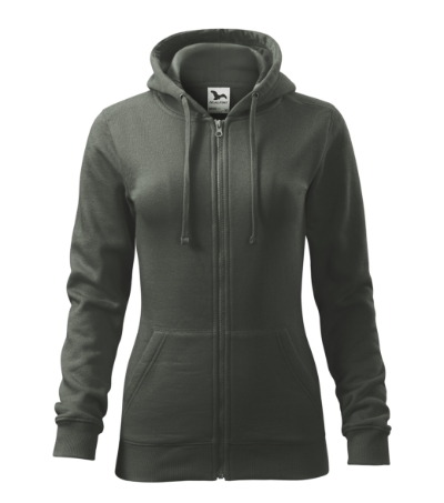 hoodie trendy zipper women's with logo