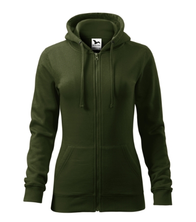 hoodie trendy zipper women's with logo