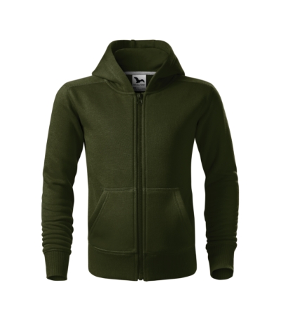 hoodie trendy zipper kid's with logo