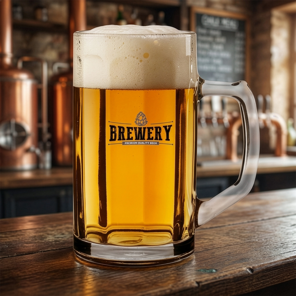 beer glass hannover 500 ml with logo