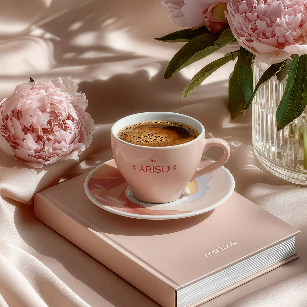 cup with a saucer venezia 200 ml with logo
