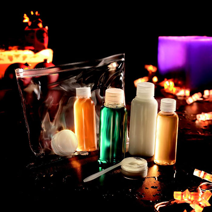 kosmeetikakott läbipaistev airpro with logo