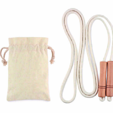 JUMP ROPE WITH WOODEN HANDLES