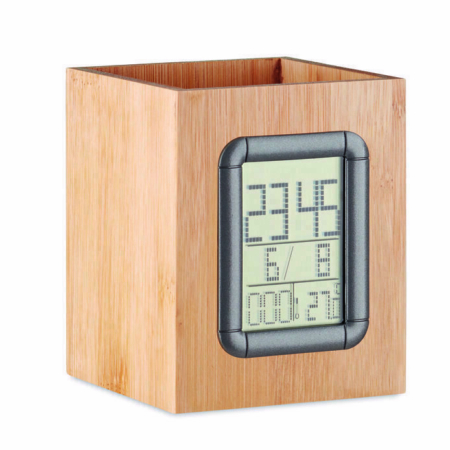 DESK ORGANIZER WITH CLOCK MANILA