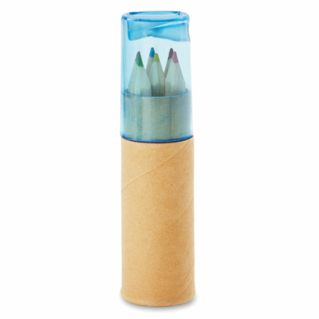 COLOURED PENCIL SET WITH SHARPENER PETIT LAMBUT 6 pcs