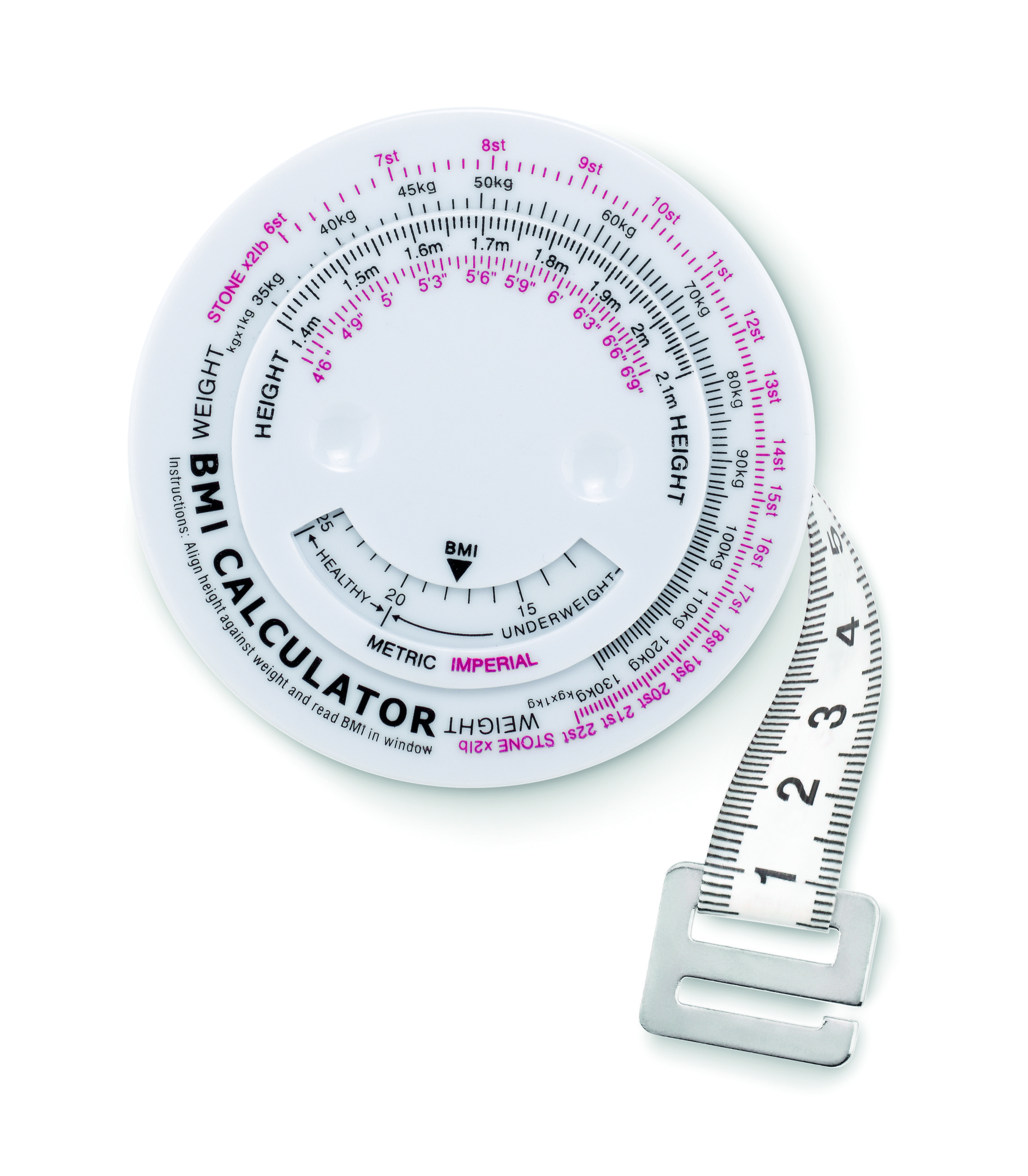 measuring tape bmi measuring 1.5 m with logo