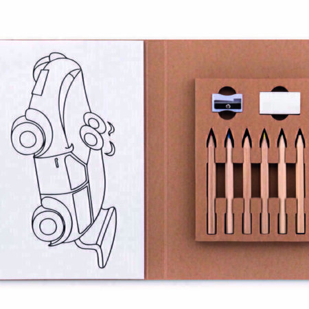 COLOURED PENCIL SET FOLDER2 GO 6 pcs