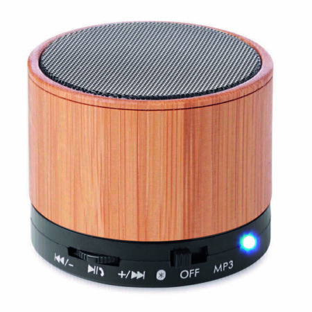 BLUETOOTH SPEAKER ROUND BAMBOO 3 W
