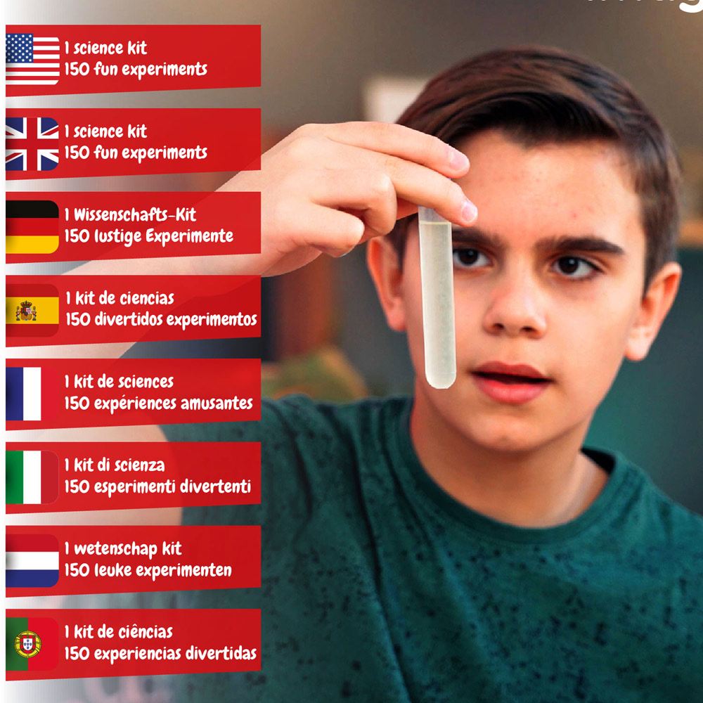 teaduskomplekt 6-in-1 super science kit with logo