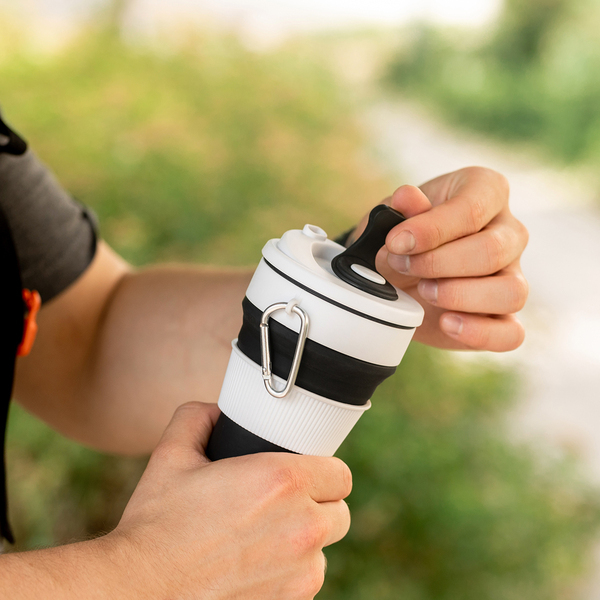 kohvitops silikoonist kokkuvolditav 350 ml with logo