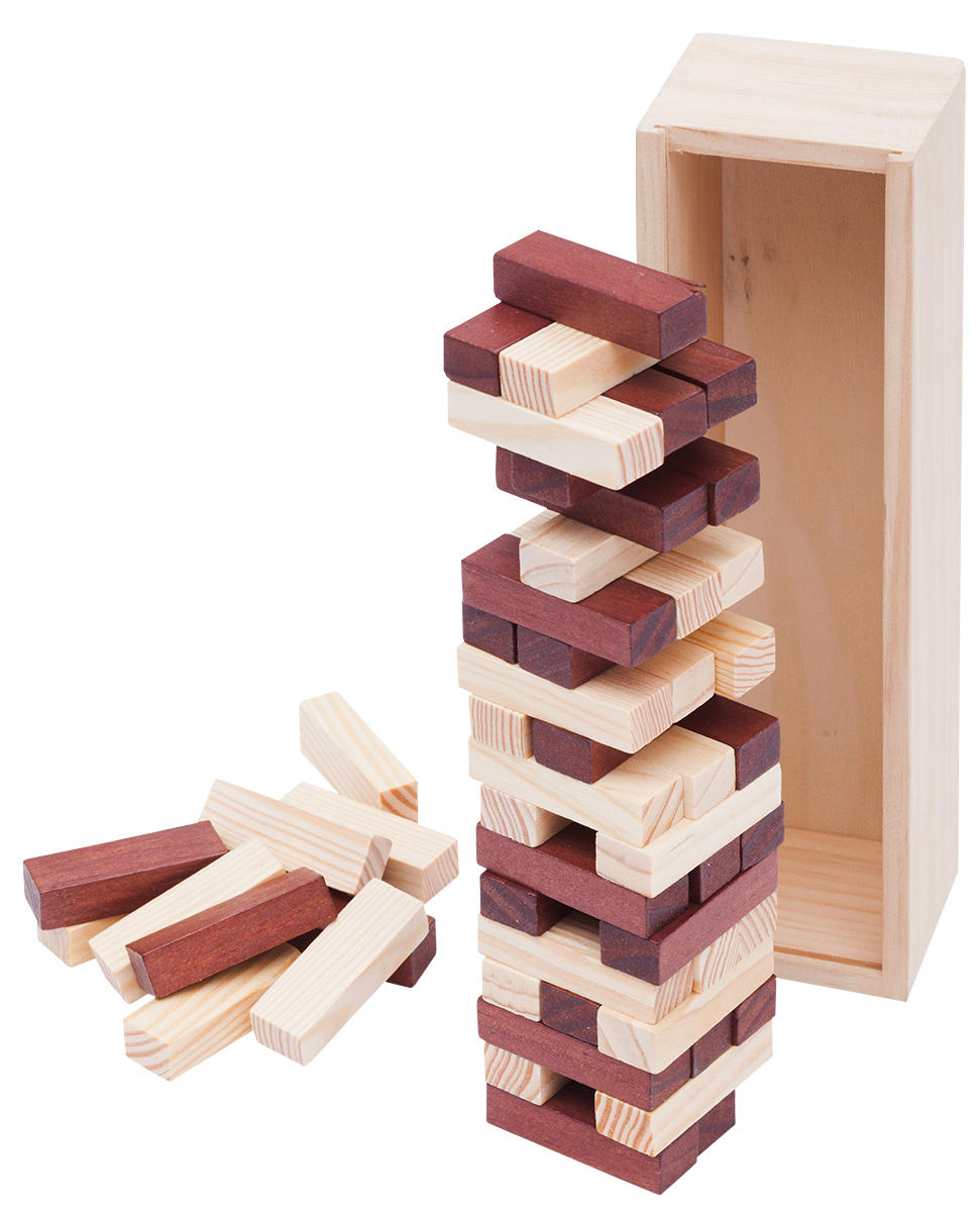 board game jenga colour with logo