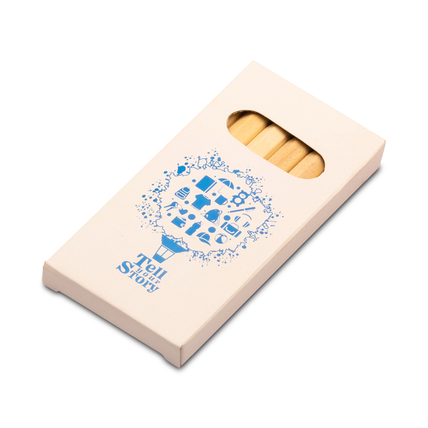 värvipliiatsite komplekt lühike 6 tk with logo