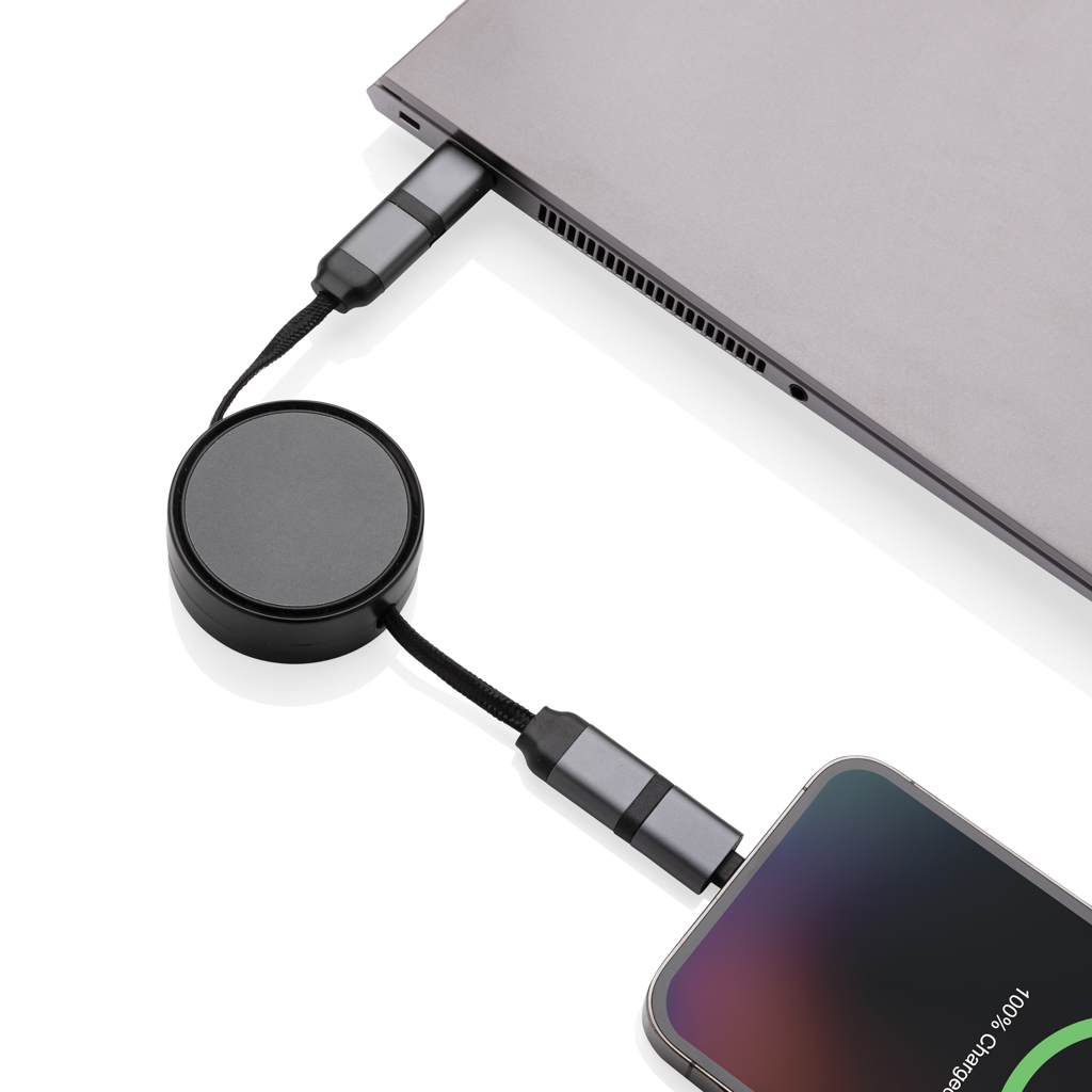 laadimiskaabel 6-in-1 terra charging retractable with logo