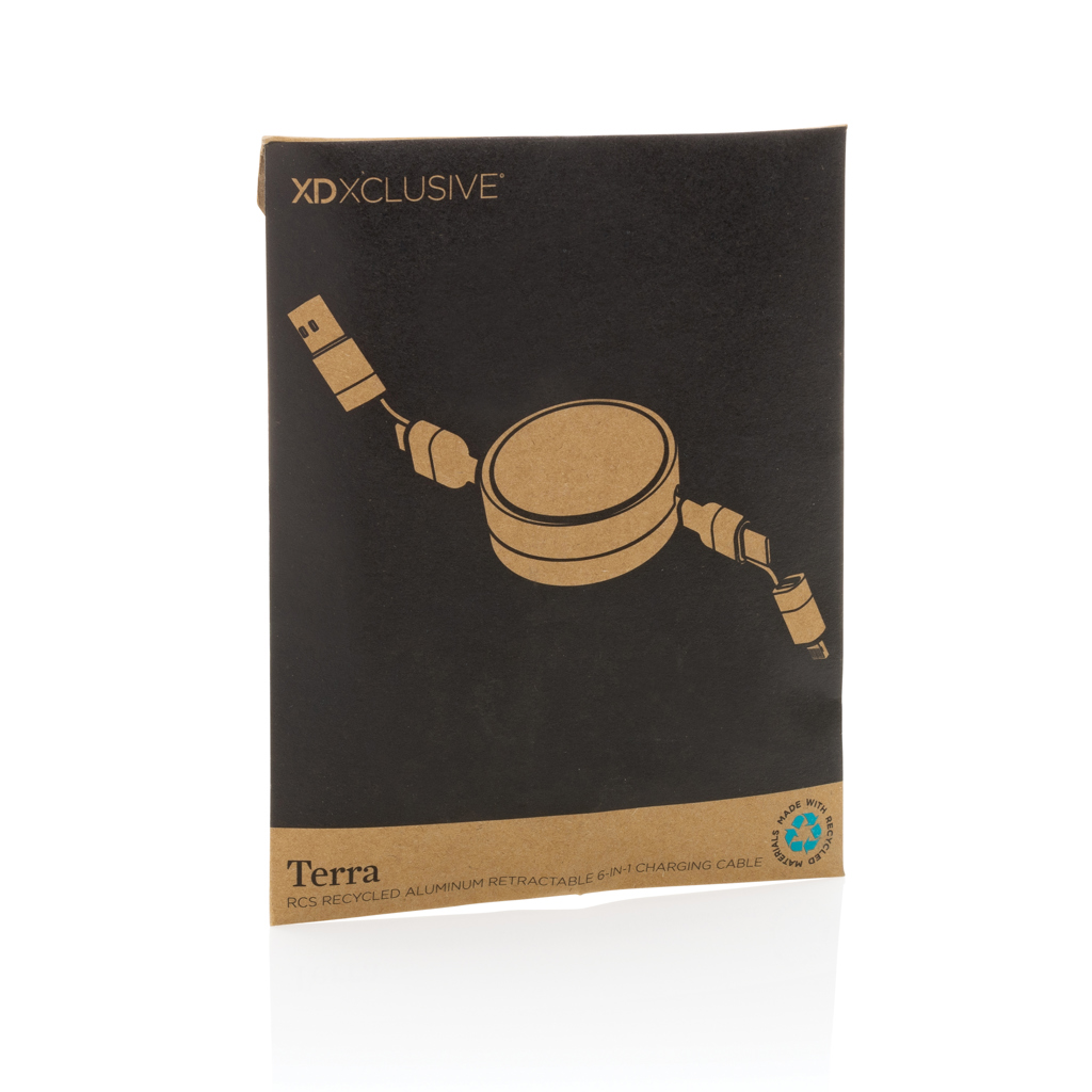 laadimiskaabel 6-in-1 terra charging retractable with logo