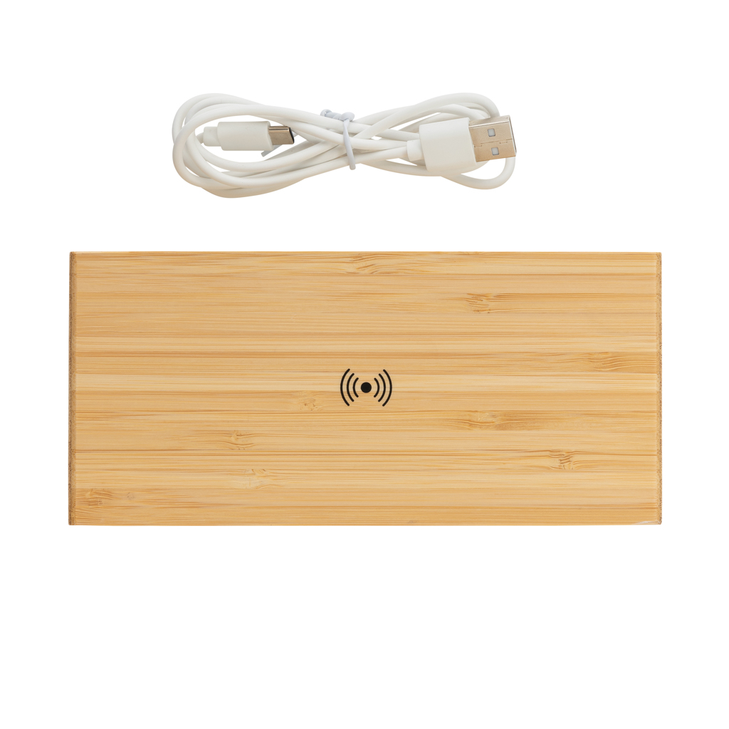 äratuskell juhtmevaba laadijaga with logo