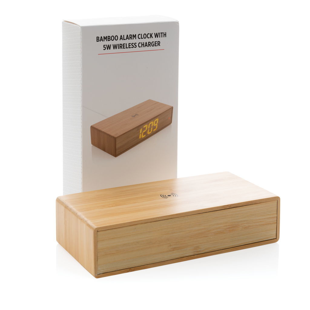 äratuskell juhtmevaba laadijaga with logo