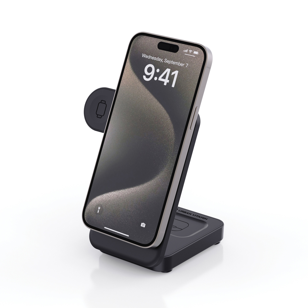 juhtmevaba laadija urban vitamin arcadia rcs 15 w with logo