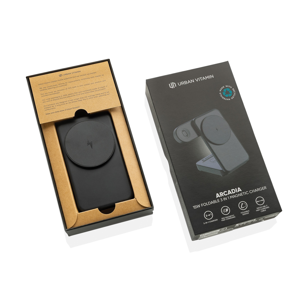 juhtmevaba laadija urban vitamin arcadia rcs 15 w with logo