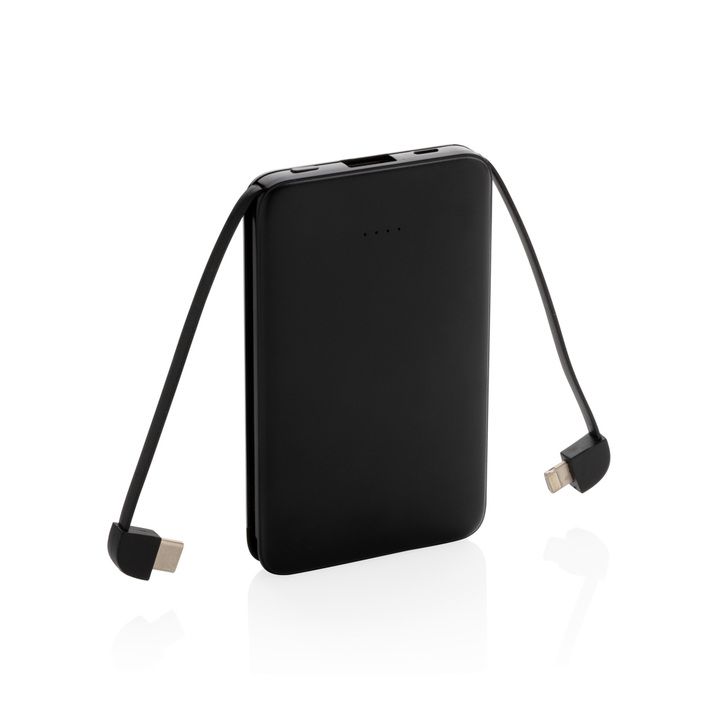 akupank 5000 mah pocket with cables 10 w with logo