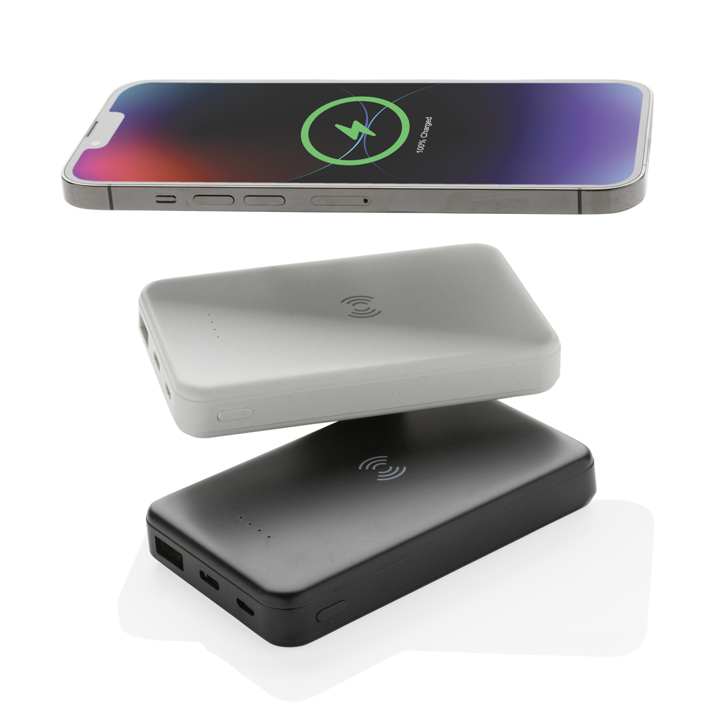 akupank 5000 mah ümbertöödeldud juhtmevaba laadimine 5 w with logo