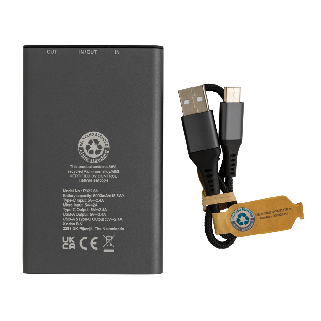 akupank 5000 mah juhtmevaba laadijaga terra 18 w with logo