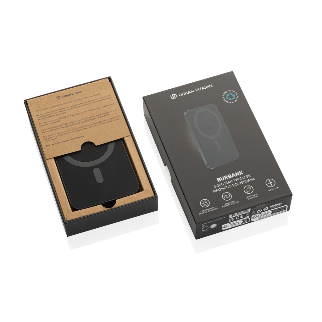 akupank 3000 mah burpank juhtmevaba laadimisega 10 w with logo