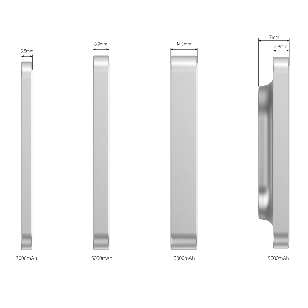 powerbank 3000 mah burpank wireless charging 10 w with logo