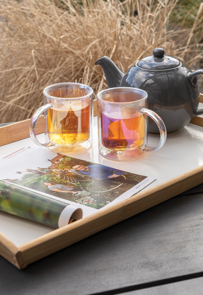 klaasist kruus galvaanilise kattega 330 ml with logo