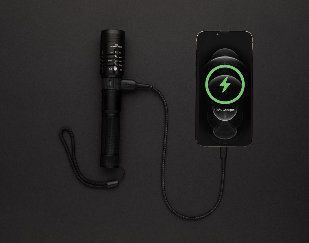 taskulamp 1000 luumenit with logo