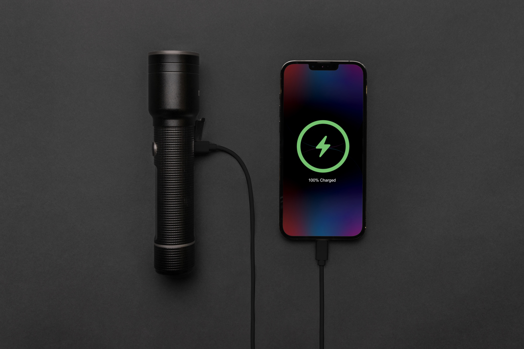 taskulamp 1500 luumenit with logo